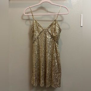 Gold Sparkly Dress XS